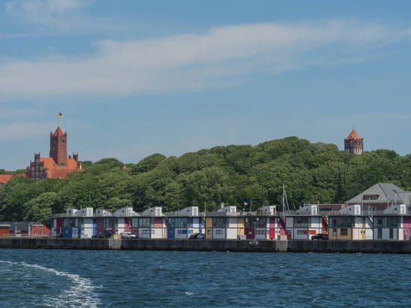 Flensburg Városa Baltikum Tengernél — Stock Fotó