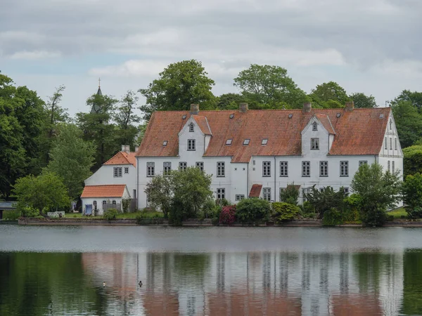 Plaża Zamek Gluecksburg Niemczech — Zdjęcie stockowe