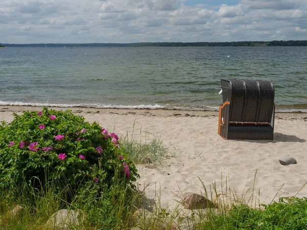 Der Strand Und Die Burg Von Kleecksburg Deutschland — Stockfoto