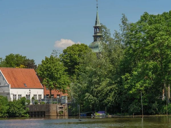 Petit Village Friedrichstadt Avec Nombreux Canaux — Photo