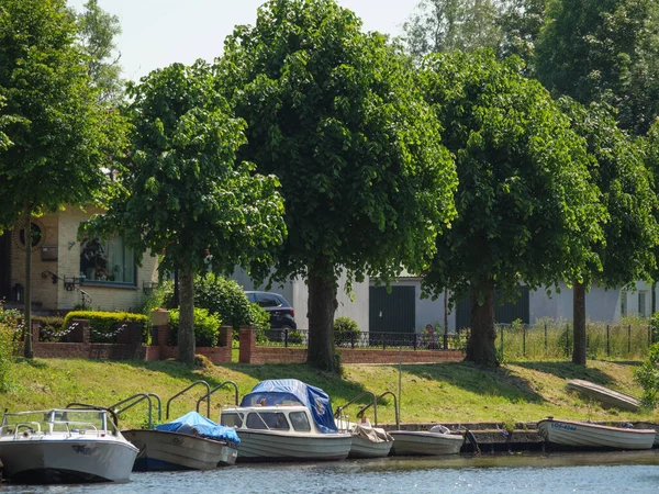 Friedrichstadt Birçok Kanalı Olan Küçük Bir Köyü — Stok fotoğraf