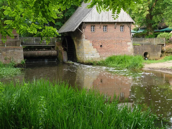 Small River Mill Westphalia — Stock Photo, Image