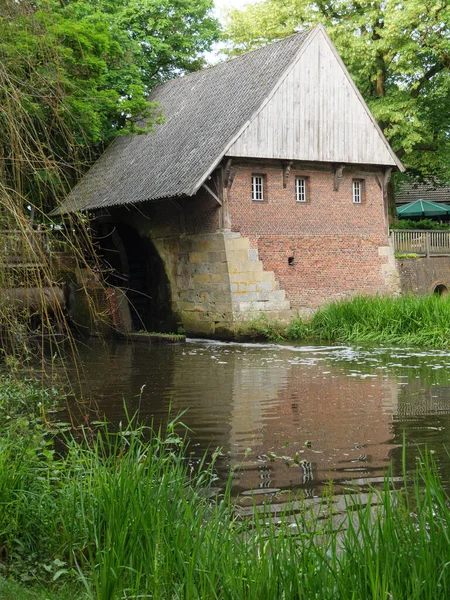 Westphalia Küçük Bir Nehir Değirmen — Stok fotoğraf