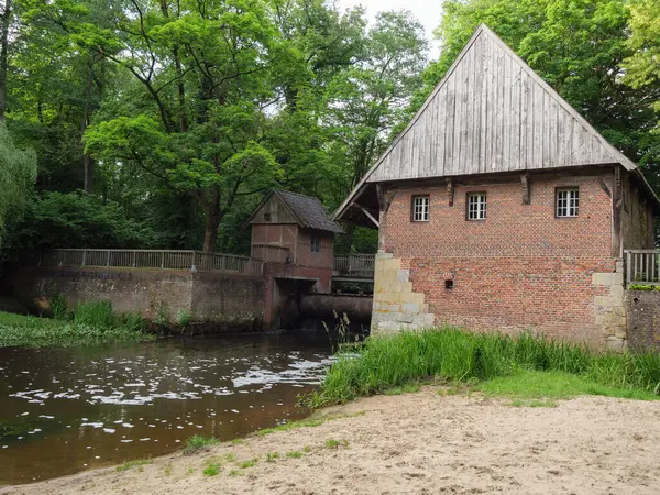 Small River Mill Westphalia — Stock Photo, Image