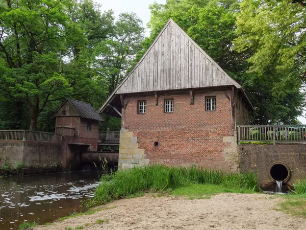 Small River Mill Westphalia — Stock Photo, Image