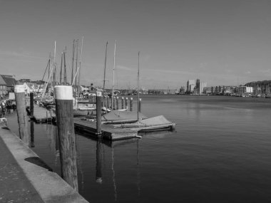 Baltık Denizi 'ndeki Flensburg şehri