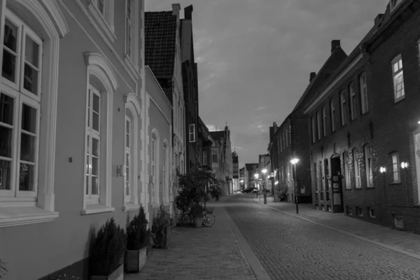 Die Stadt Husum Bei Nacht — Stockfoto