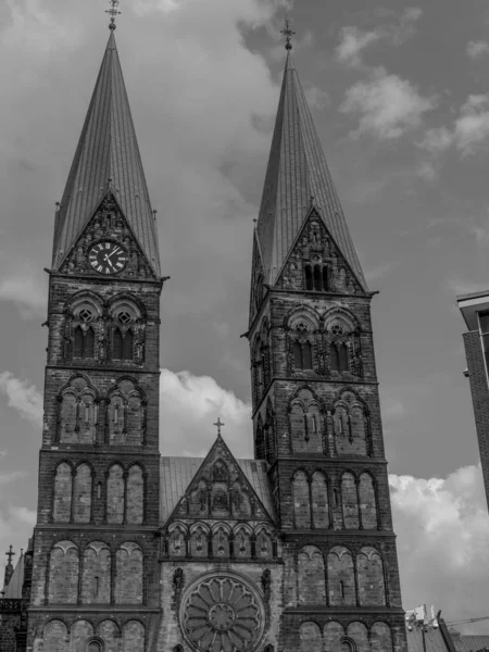 Staden Bremen Vid Weser Floden — Stockfoto