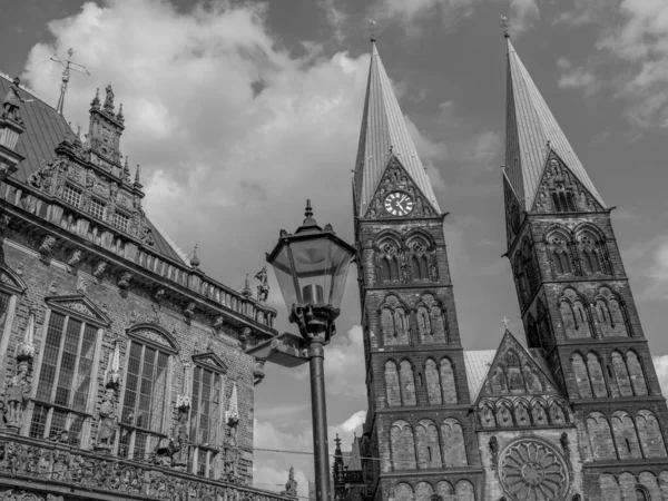 Cidade Bremen Rio Weser — Fotografia de Stock