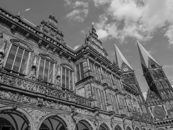 Cidade Bremen Rio Weser — Fotografia de Stock