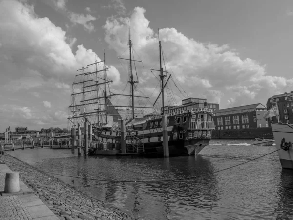 Miasto Bremen Nad Rzeką Weser — Zdjęcie stockowe