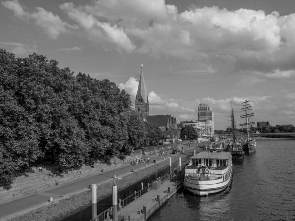 Πόλη Της Bremen Στον Ποταμό Weser — Φωτογραφία Αρχείου