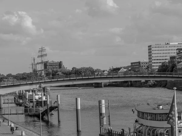 Miasto Bremen Nad Rzeką Weser — Zdjęcie stockowe