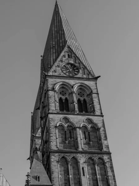 Weser Nehrindeki Bremen Şehri — Stok fotoğraf