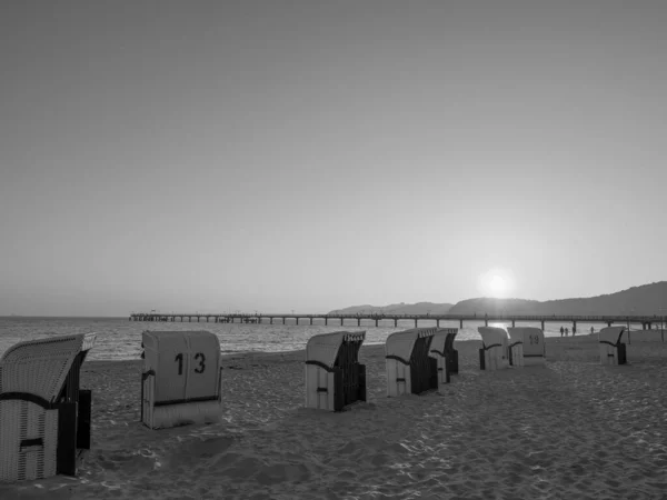 Wschód Słońca Plaży Binz — Zdjęcie stockowe