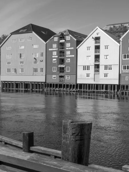 Norveç Teki Trondheim Şehrinde — Stok fotoğraf