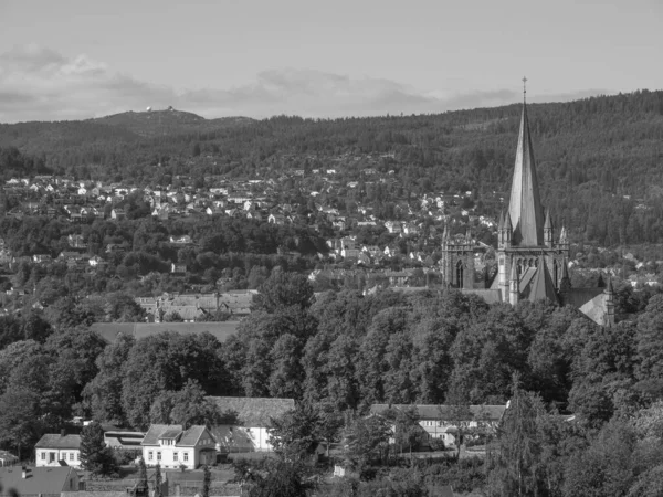 Πόλη Trondheim Στη Νορβηγία — Φωτογραφία Αρχείου