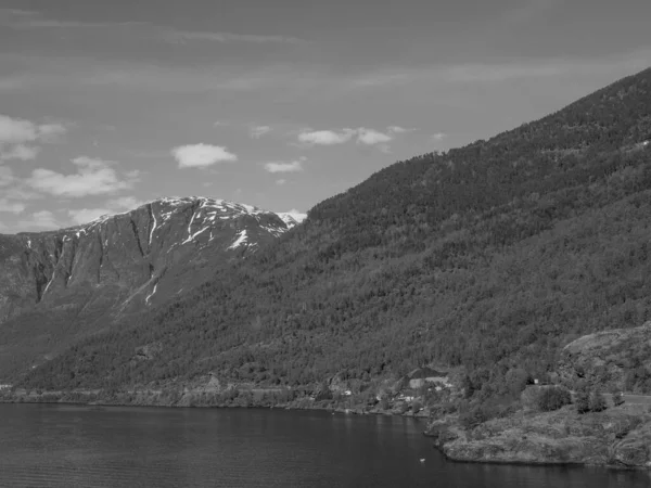 Flam Och Aurlandsfjorden Norge — Stockfoto