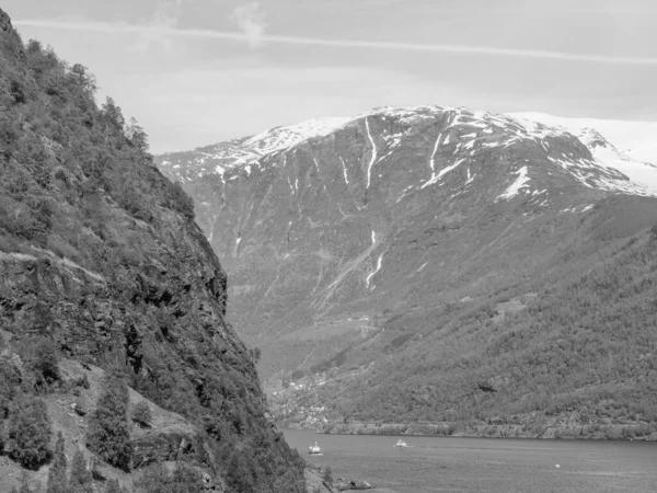 Flam Und Der Aurlandsfjord Norwegen — Stockfoto