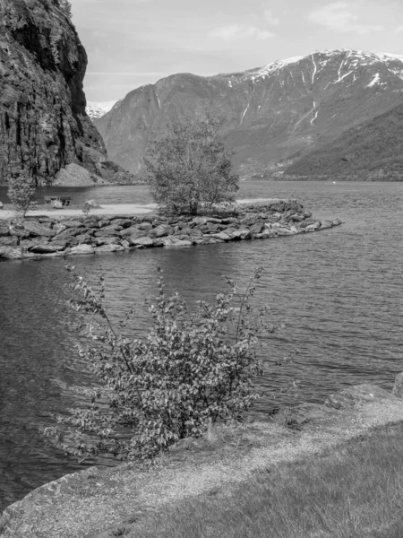 Flam Aurlandsfjord Norwegii — Zdjęcie stockowe