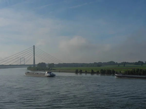 Madrugada Rio Rhine Alemanha — Fotografia de Stock