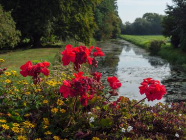 Marienthal Köyü Almanya 'da, Issel Nehri kıyısında.