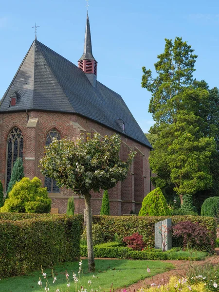 Wioska Marienthal Nad Rzeką Issel Niemczech — Zdjęcie stockowe