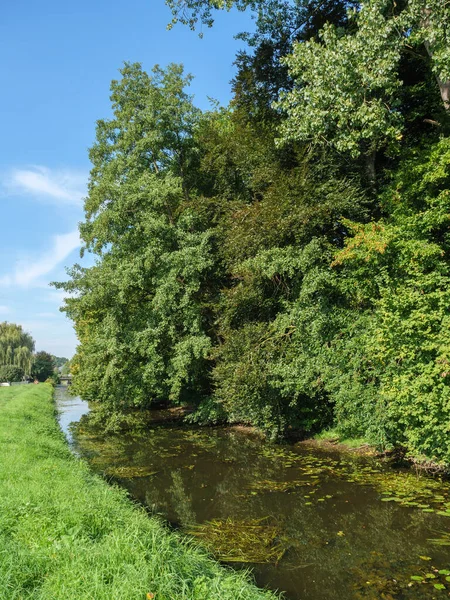 Wioska Marienthal Nad Rzeką Issel Niemczech — Zdjęcie stockowe