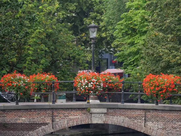 Tarde Verão Cidade Utrecht Nas Terras Baixas — Fotografia de Stock