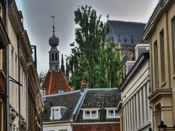 Tarde Verão Cidade Utrecht Nas Terras Baixas — Fotografia de Stock