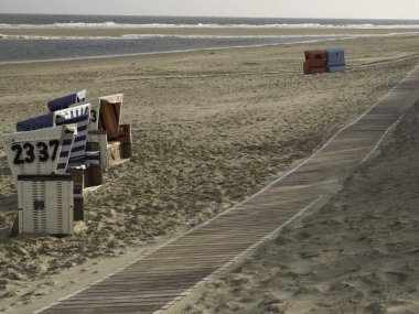 Alman kuzey denizinde küçük bir ada