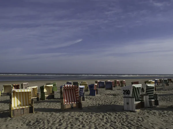 Piccola isola nel mare del nord tedesco — Foto Stock