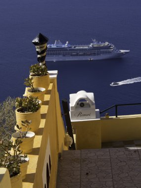Santorini Adası.