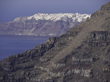 Santorini Adası.