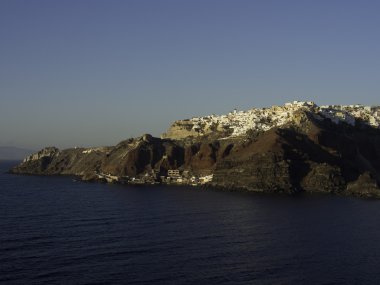 Santorini Adası.