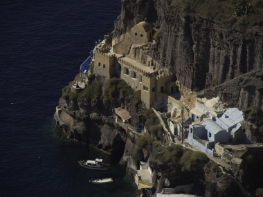 Santorini Adası.