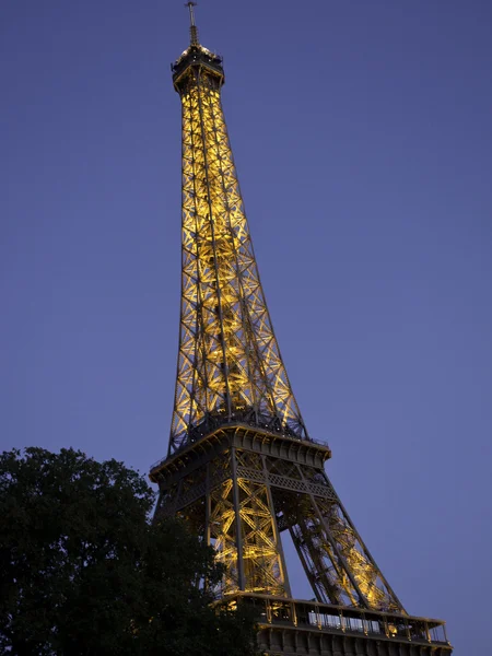 Parijs in frankrijk 's nachts — Stockfoto