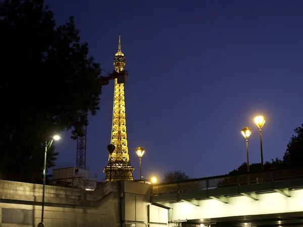 Paris i Frankrike om natten – stockfoto