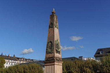 Almanya 'nın Wiesbaden şehrinde sonbahar mevsimi