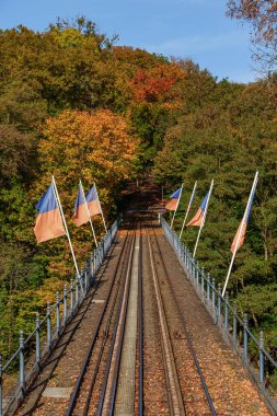 Almanya 'nın Wiesbaden şehrinde sonbahar mevsimi