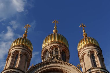 Almanya 'nın Wiesbaden şehrinde sonbahar mevsimi