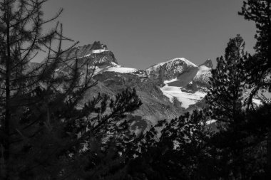 İsviçre Alplerinde sonbahar zamanı.