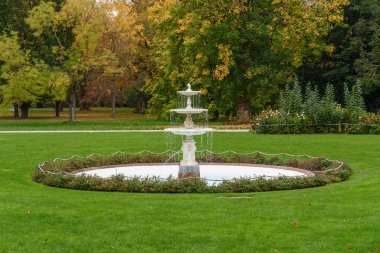 Almanya 'nın Wiesbaden şehrinde sonbahar mevsimi