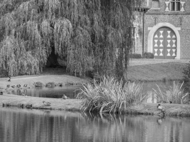 Alman Westphalia 'sında, Raesfeld' de sonbahar zamanı
