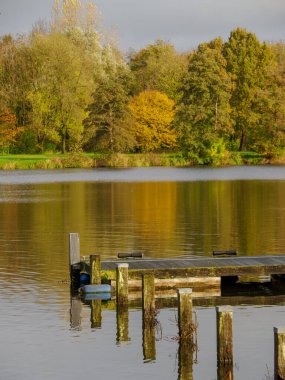Alman Muensterland 'inde sonbahar zamanı