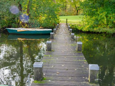 Alman Muensterland 'inde sonbahar zamanı