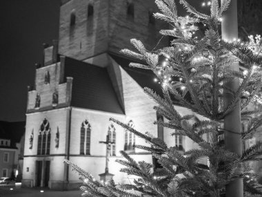 Borken şehri, Westphalia 'da Noel zamanı