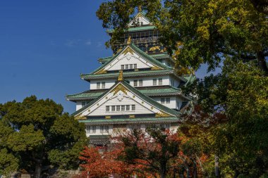 Japonya 'nın Osaka şehrinde sonbahar zamanı.
