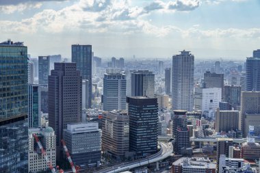 Japonya 'nın Osaka şehrinde sonbahar mevsimi