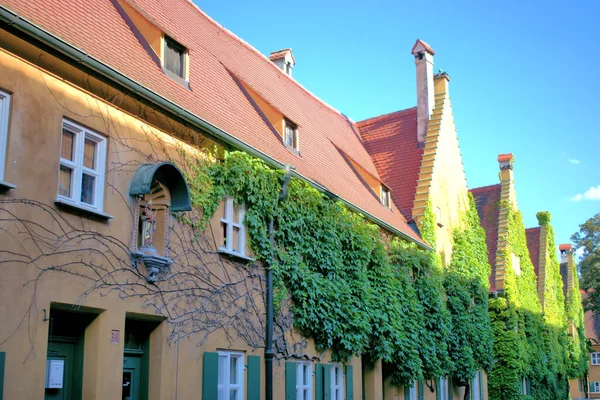 Historische Fuggerei Zentrum Von Augsburg 2020 — Stockfoto